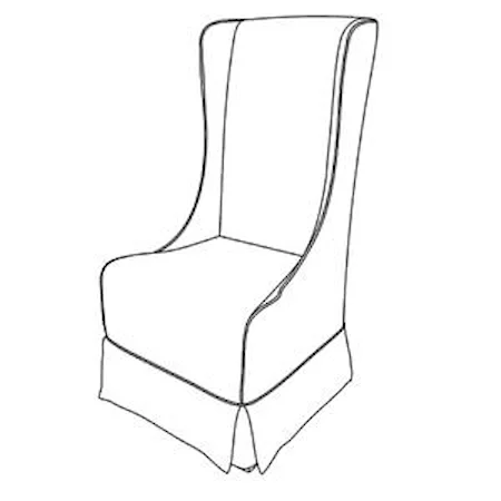 <b>Customizable</b> Traditional Hostess Chair